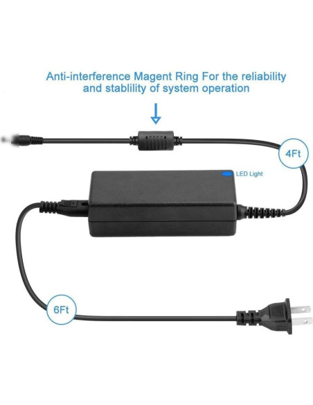 Adaptador AC/DC 15V 5A YUSTDA para Luz de Anillo Neewer