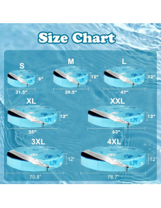 Cubierta de piscina redonda Rypet 3XL impermeable azul 2