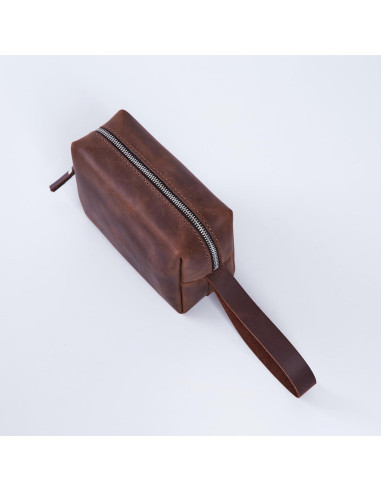 Organizador de Cables INCARNE Cuero Vintage Marrón 15x10cm