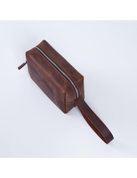 Organizador de Cables INCARNE Cuero Vintage Marrón 15x10cm