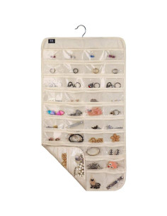 Organizador de Joyería Colgante BB Brotrade 80 Bolsillos Beige 2
