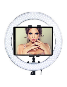 Anillo de Luz LED Socialite 45 cm Bi Color con Soporte y Control Remoto