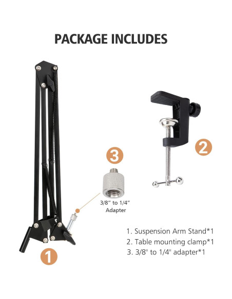 Soporte de micrófono de brazo boom Elgato Wave 3 - 1.4kg