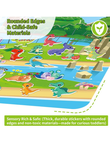 Set de 6 Libros de Pegatinas Reutilizables Kalysky 3D