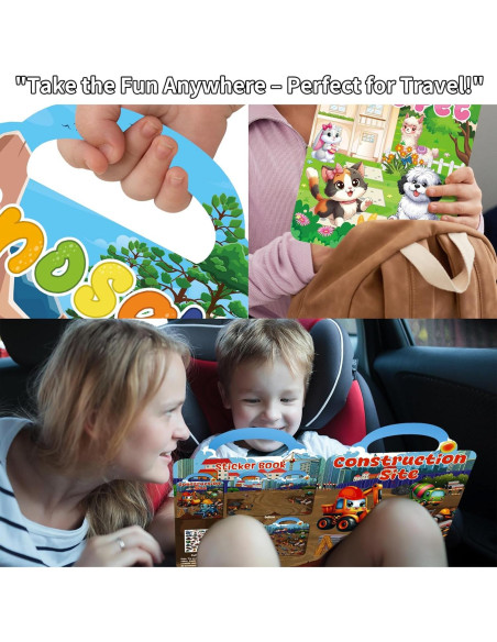 Set de 6 Libros de Pegatinas Reutilizables Kalysky 3D