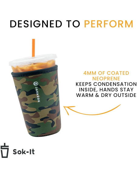 Funda Aislante Neopreno Sok It JavaSok Floral 16-20oz