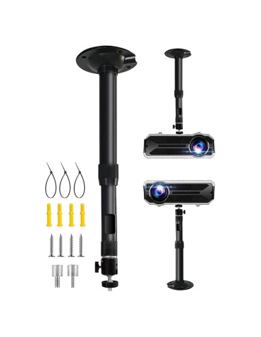 Soporte de Proyector 2-Be-Best Ajustable Techo/Pared Negro