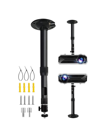 Soporte de Proyector 2-Be-Best Ajustable Techo/Pared Negro
