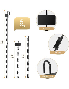 Tiras de Exhibición Colgantes HawHawToys - 6 Paquetes 83.82 cm 2