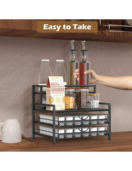 Organizador de Bar de Café OGEMXU 3 Niveles para 72 K Cups