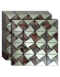 10 Hojas Azulejo Autoadhesivo Weimeisc Globo Impreso Oro