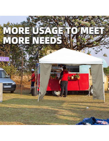 Pared lateral de sombra MordenApe con puerta y ventana 304.8x193 cm