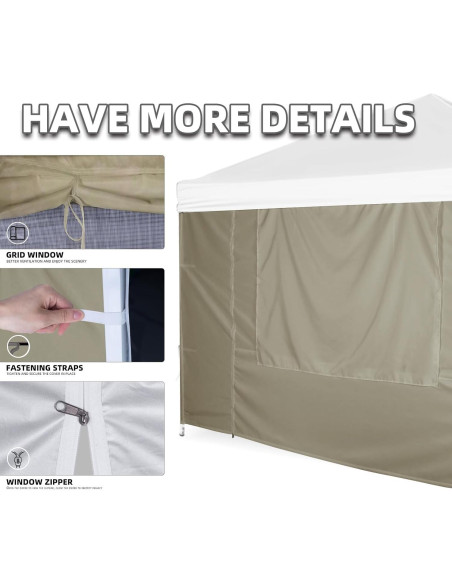 Pared lateral de sombra MordenApe con puerta y ventana 304.8x193 cm