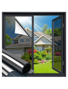 Película de Ventana Privada Bloss 45x200cm Negro-Plata