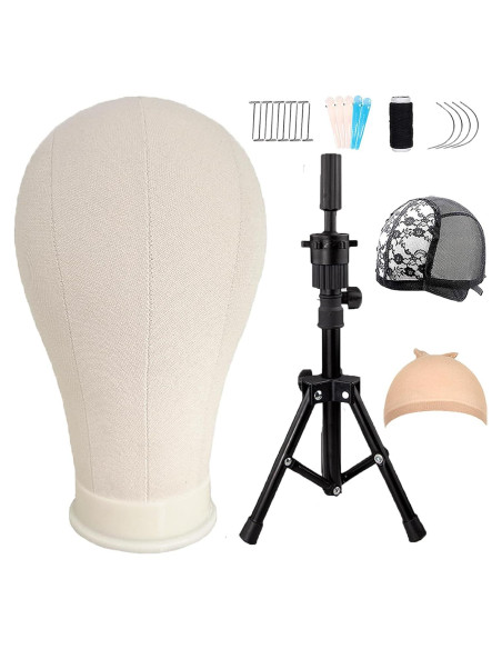 Soporte para Cabeza de Peluca LUNGCYX 22 Pulgadas con Trípode