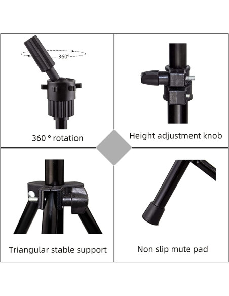 Soporte para Cabeza de Peluca LUNGCYX 22 Pulgadas con Trípode