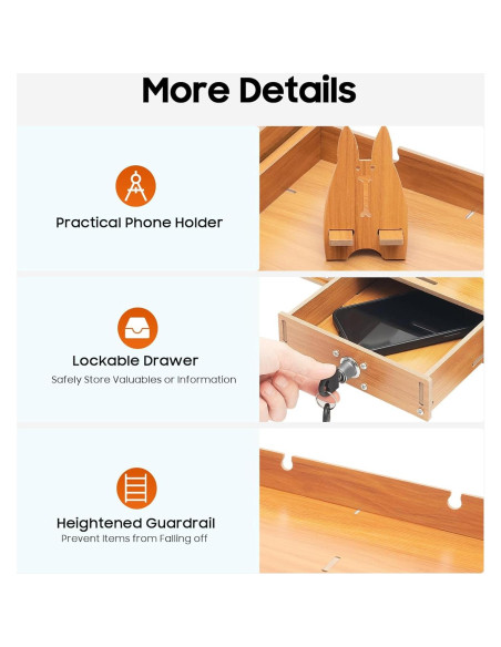 Organizador de Escritorio de Madera MDF con 3 Cajones Estilo A Organizador de Escritorio de Madera MDF con 3 Cajones Estilo A