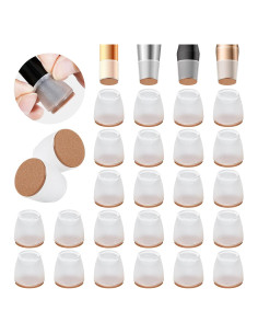 Protectores de patas de silla MAYZOLOP 24 piezas Silicona 14-22 mm