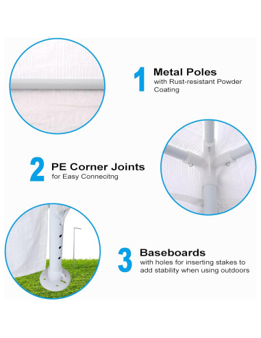 Carpa KUIKUI 10x10m con 4 Paredes Laterales Desmontables