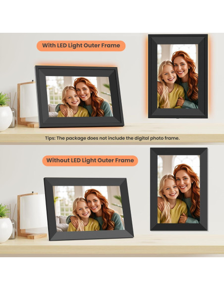 Marco Exterior LED FANGOR 10.1" para Foto Digital - 7 Colores