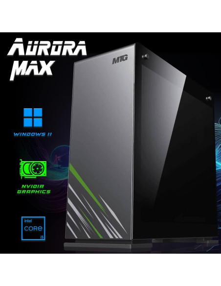 PC Gaming Aurora Max - Intel i5 12 Gen, GTX 1660S, 16GB RAM, 1TB SSD