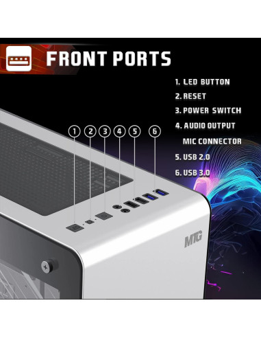 PC Gaming Aurora Max - Intel i5 12 Gen, GTX 1660S, 16GB RAM, 1TB SSD