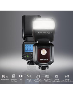 Flash de Cámara JINBEI HI-900 TTL 80Ws GN60 HSS 1/8000s 2