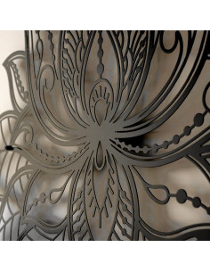 Decoración de Pared Mandala iwa concept Flor de Loto 43x27.5cm Negro 2