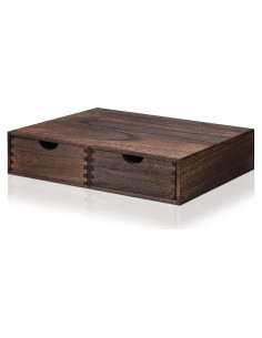 Organizador de Cajones de Madera Suzile con 2 Cajones 40.6x30.5 cm