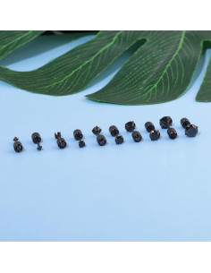 5 Pares Pendientes de Stud Acero Inoxidable Hipoalergénicos 2-6mm 2