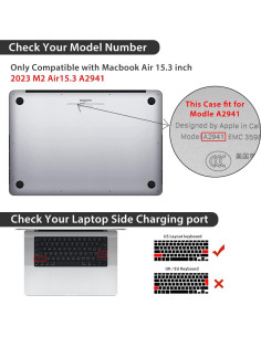 Funda Dura HOHAIYOO para MacBook Air 15" M4 M3 M2 2023-2025 2