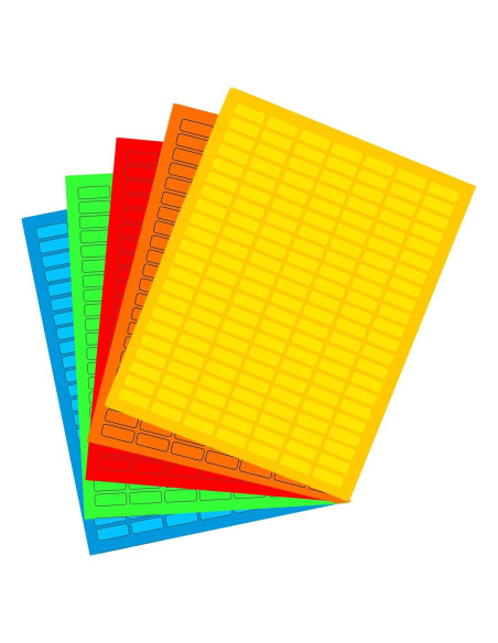 Etiquetas adhesivas pequeñas Royal Green 25.4x10mm 770 unidades