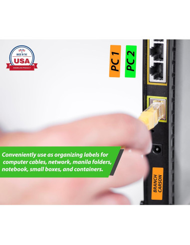 Etiquetas adhesivas pequeñas Royal Green 25.4x10mm 770 unidades