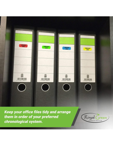 Etiquetas adhesivas pequeñas Royal Green 25.4x10mm 770 unidades