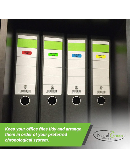 Etiquetas adhesivas pequeñas Royal Green 25.4x10mm 770 unidades