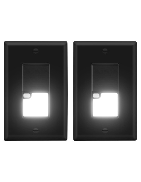 Interruptor de Luz LED LIDER con Sensor Automático Negro 2-Pack