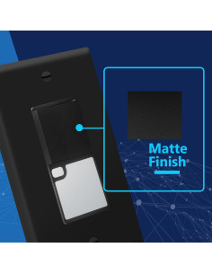 Interruptor de Luz LED LIDER con Sensor Automático Negro 2-Pack 2