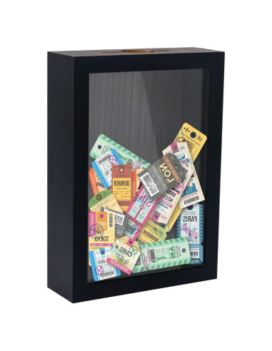 Caja de Sombra Pequeña FramePro 5x7 Negro con Ranura