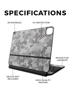 Piel de fibra de carbono MightySkins para Apple Magic Keyboard 13" 2024 - Camo Hexadots 2