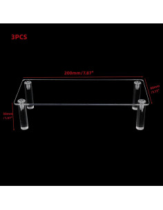 Paquete de 3 estantes acrílicos organizadores 200mm WDONAY 2