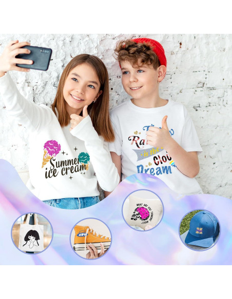 Vinilo de Transferencia de Calor HTVRONT 100 Colores 30.48x25.4cm