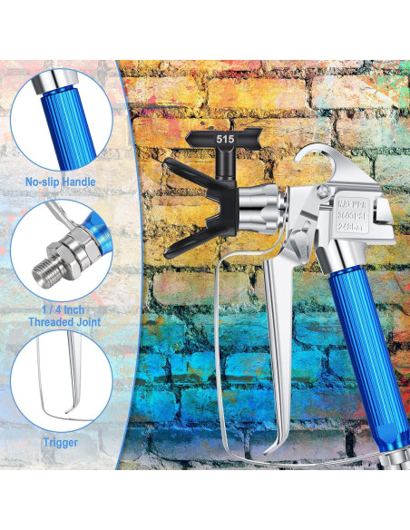 Kit de Pistola de Pintura Sin Aire Zhengmy 12 Pcs Accesorios