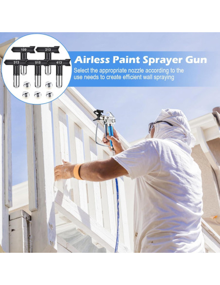 Kit de Pistola de Pintura Sin Aire Zhengmy 12 Pcs Accesorios