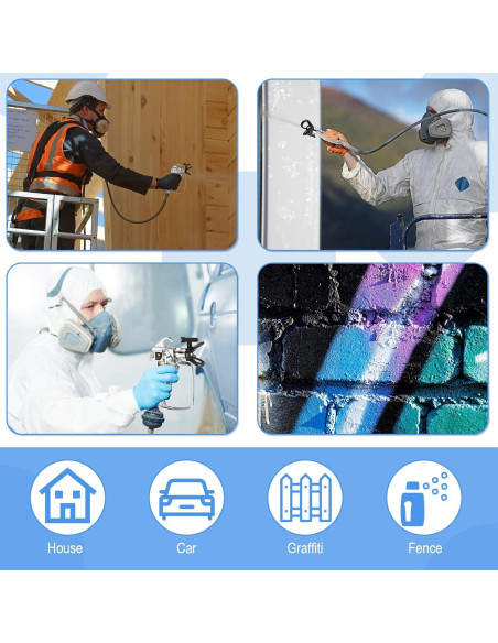 Kit de Pistola de Pintura Sin Aire Zhengmy 12 Pcs Accesorios