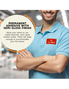 Etiquetas Adhesivas Rectangulares Royal Green - 30 Piezas Neón 2