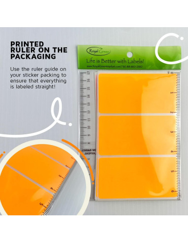 Etiquetas Adhesivas Rectangulares Royal Green - 30 Piezas Neón