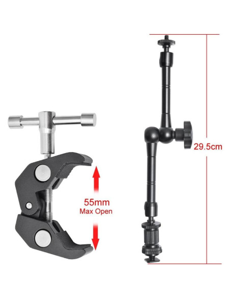 Brazo Mágico Articulado Fotoconic 28cm con Super Pinza