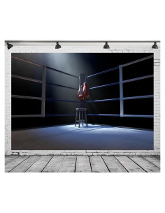 Telón de Fondo de Boxeo 150x100cm Loccor 3D para Eventos