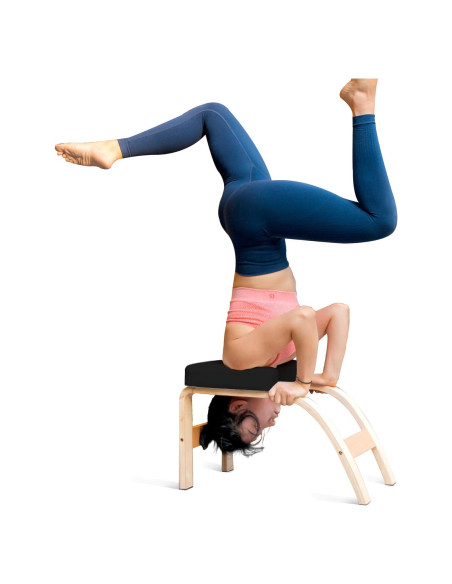 Banco de Inversión de Yoga Thundesk Negro 65x36.8cm