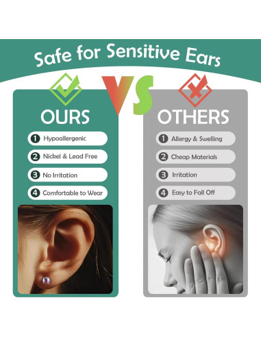 Pendientes de Titanio Puro Hopply G23 Hipoalergénicos 20G